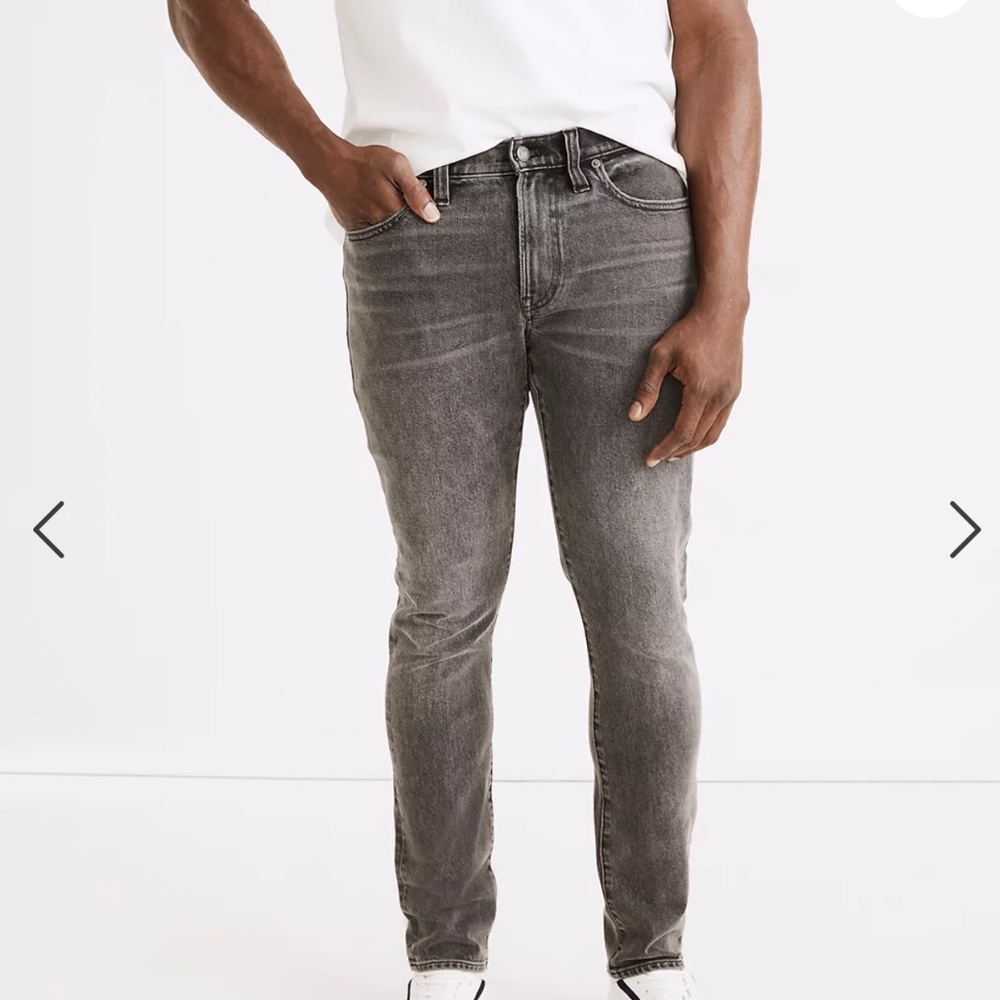 NWT Madewell Athletic Slim Jeans, Men's Size 28x32, Black (Woodford Wash) NEW